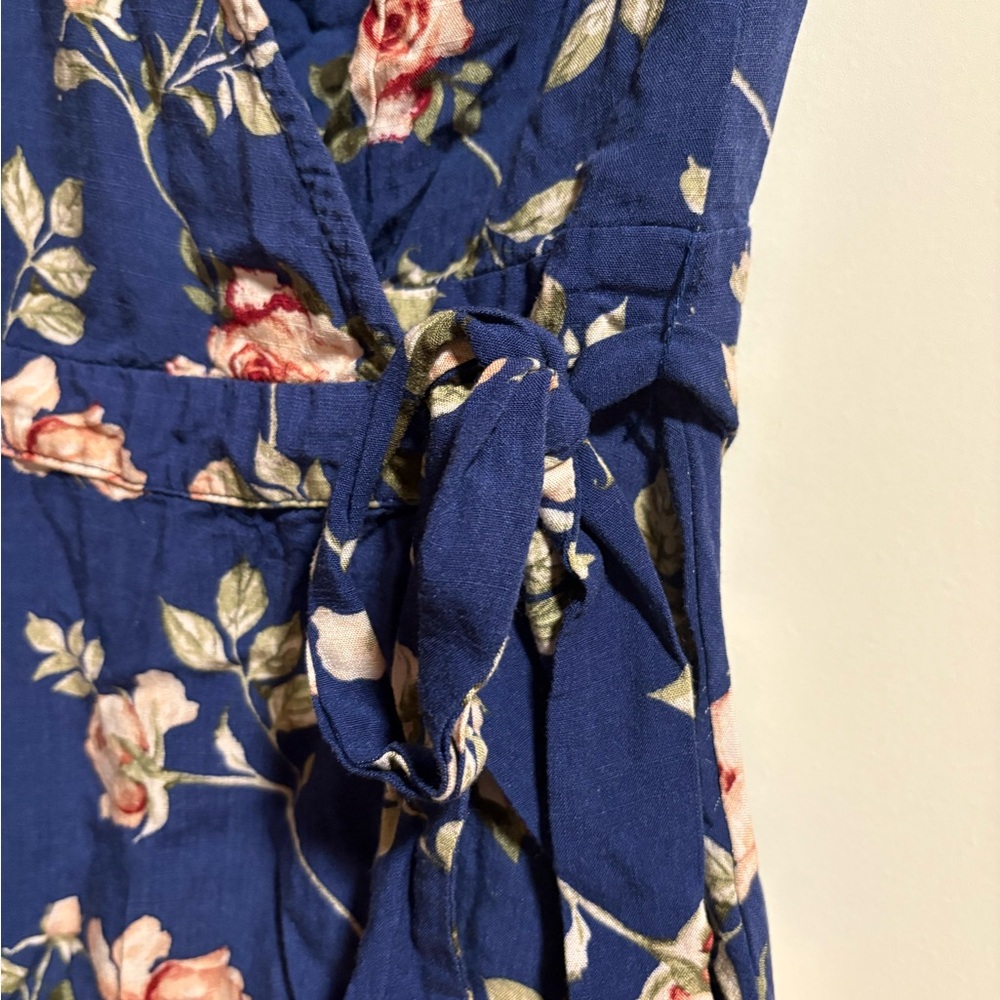 Charlotte Russe Blue Floral Wrap Dress - Picture 4 of 8
